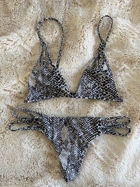 ACACIA SWIMWEAR Snake Bikini Set Santorini Top + Maui Bottom